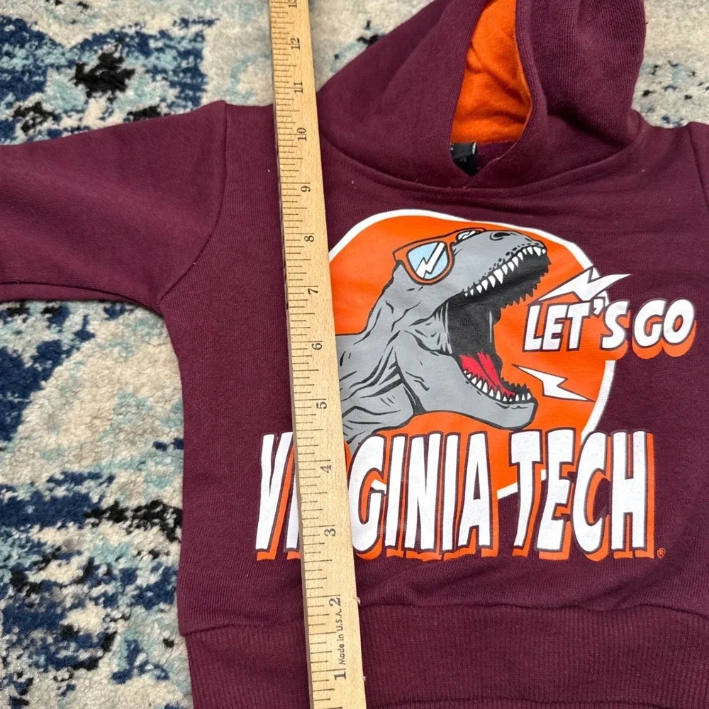 Colosseum Virginia Tech Hokies Baby Dinosaur Hoodie Jogger Set 3-6M VT